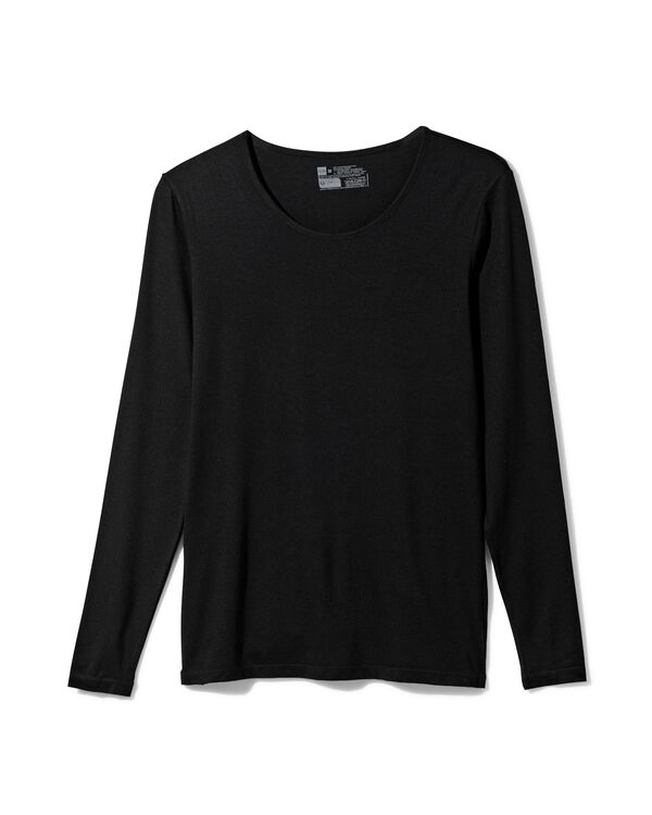 dames temptech T-shirt lange mouw zwart zwart - 1000022106 - HEMA