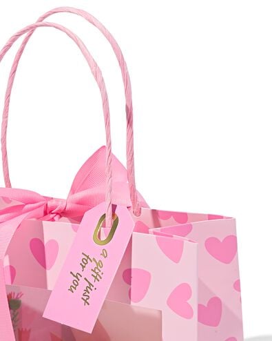 cadeautas 24x11x20cm hartjes roze   - 61100298 - HEMA