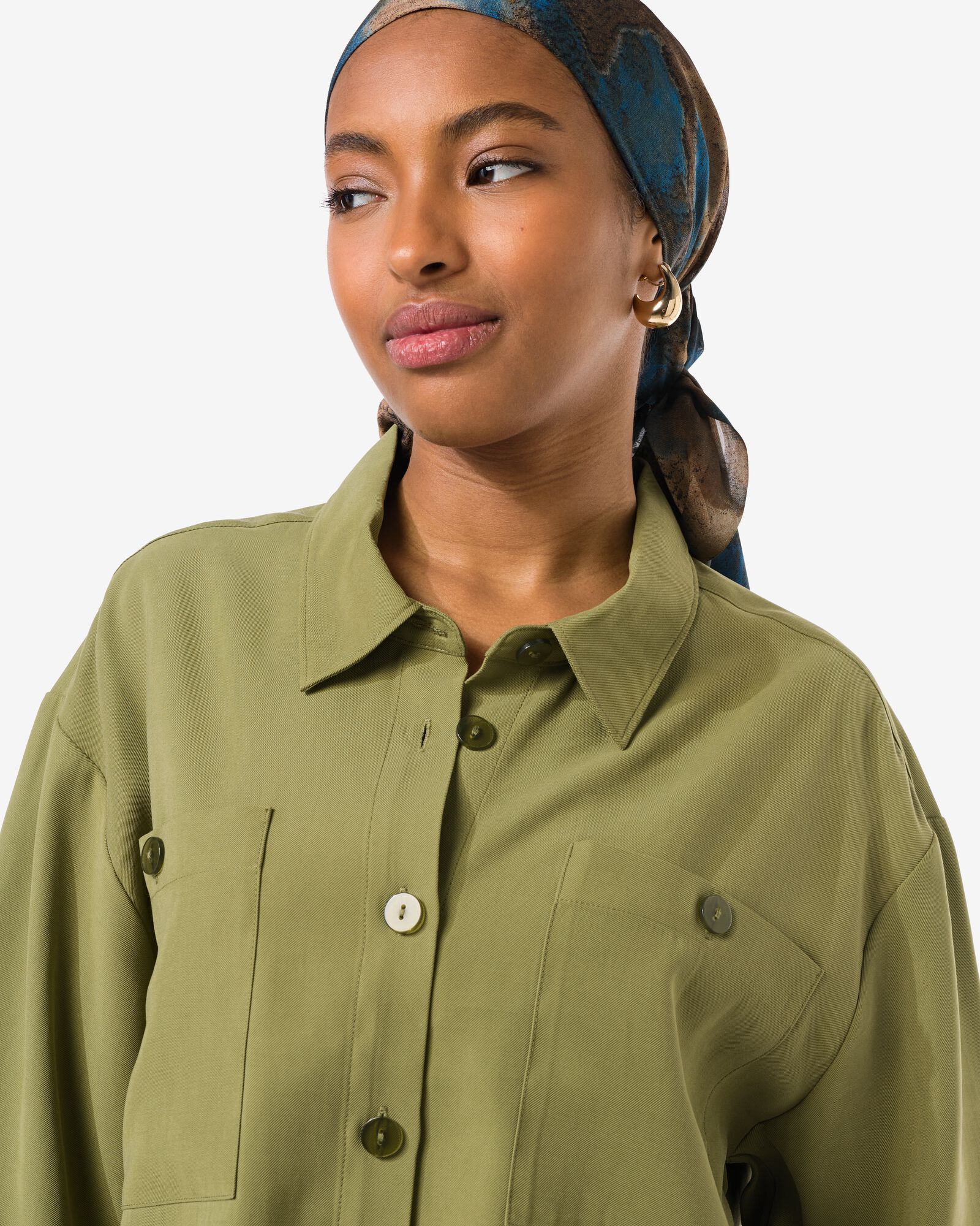 Damenbluse Dora, kastige Passform olivgr&uuml;n olivgr&uuml;n - 36205940OLIVE - HEMA