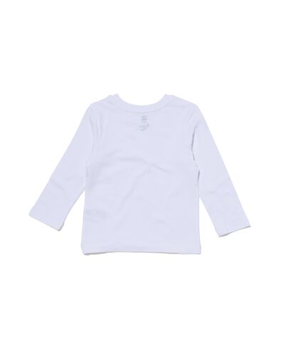 2 t-shirts enfant - coton bio blanc blanc - 1000019383 - HEMA
