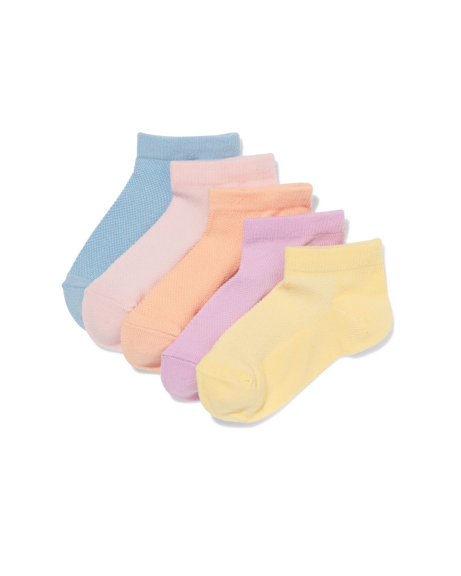 Kinder-Kurzs&ouml;ckchen aus Netzstoff &ndash; 5 Paar gelb gelb - 4320765YELLOW - HEMA