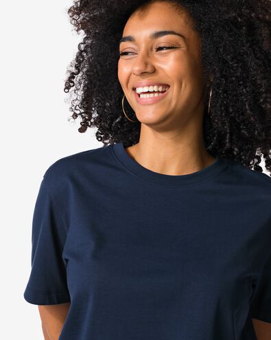 nijntje dames T-shirt jersey print donkerblauw donkerblauw - 36208470DARKBLUE - HEMA