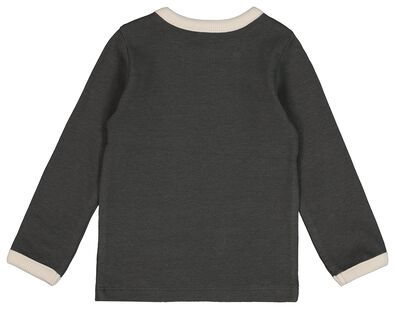 t-shirt bébé côtelé gris foncé - 1000021384 - HEMA