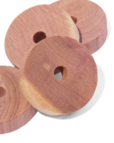 ringen van natuurlijk cederhout - 6 stuks - 39800034 - HEMA
