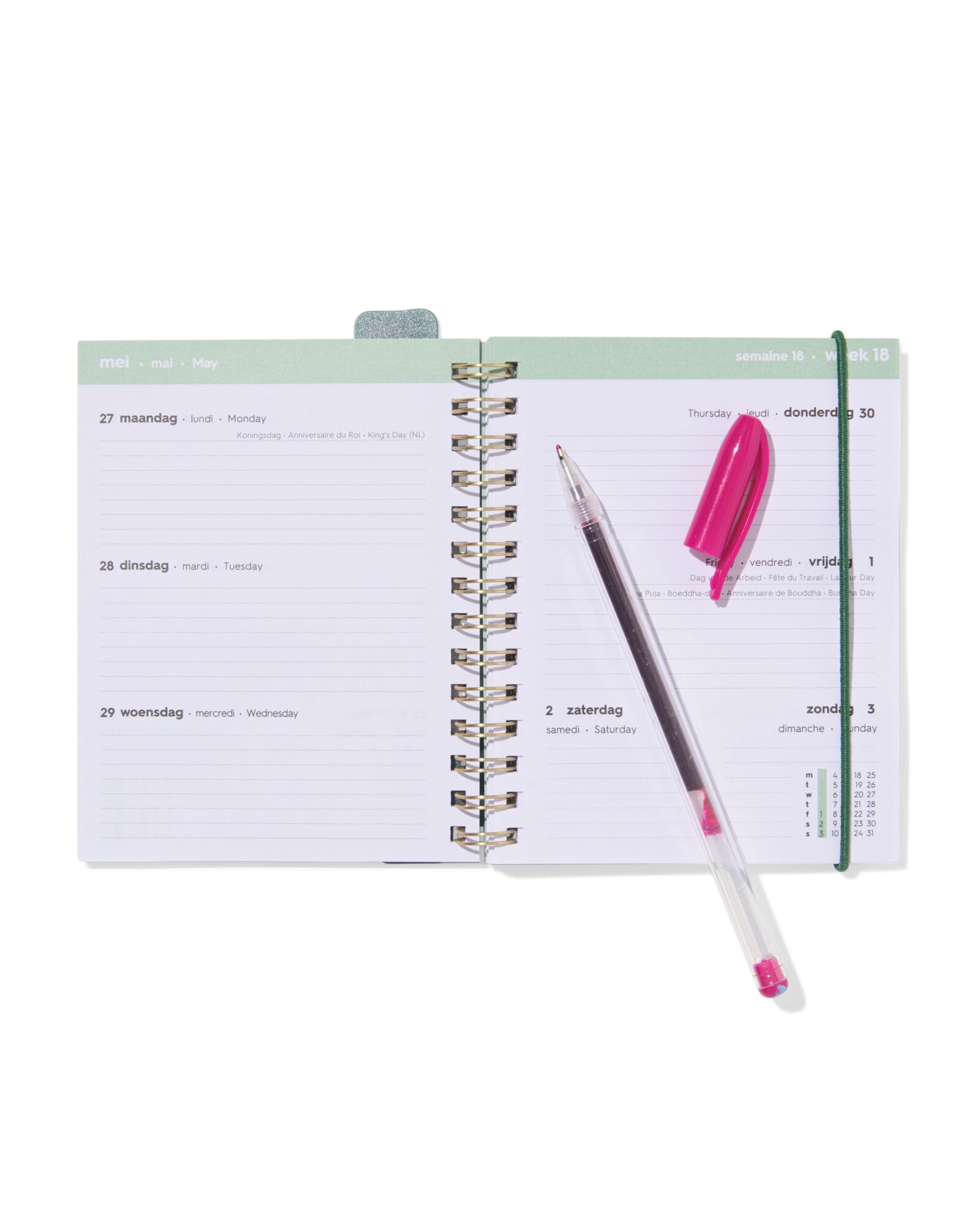 insteekagenda 2026 zakformaat 9.7x12.5cm bloemen - 14500613 - HEMA