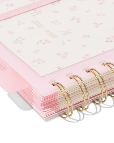 agenda scolaire avec encart 2026-2027 10x15cm fleur - 14505660 - HEMA