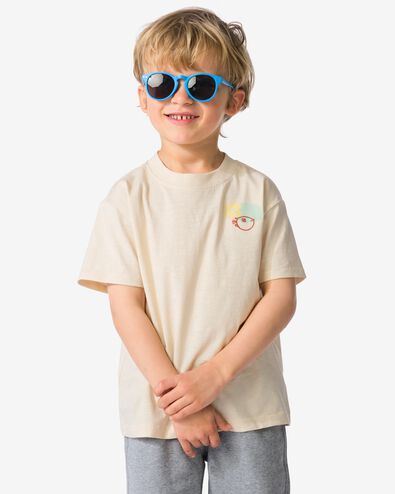 kinder T-shirt vissen ecru ecru - 30719344ECRU - HEMA