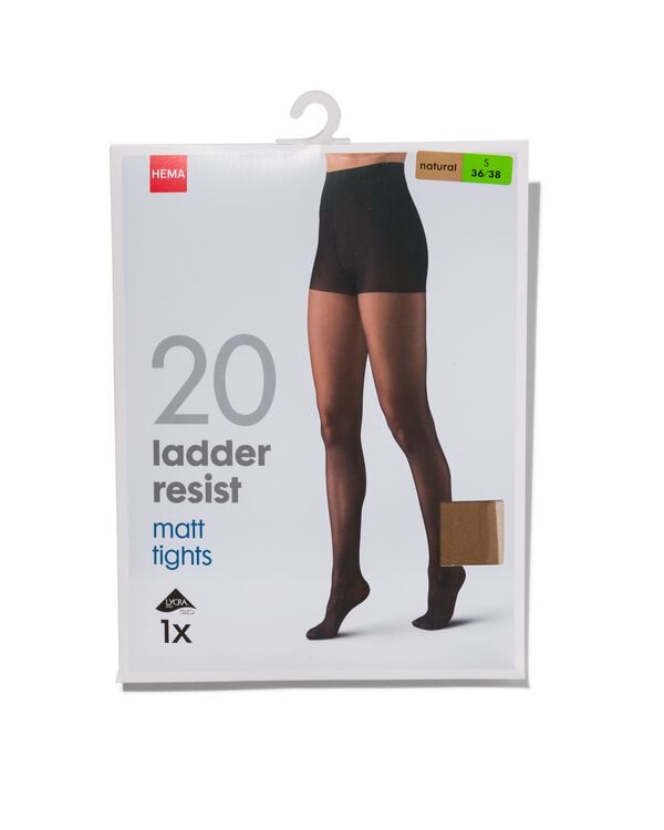 Strumpfhose mit Laufmaschenstopp, 20 den, naturfarben naturfarben naturfarben - 1000023756 - HEMA