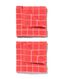vaatdoekjes 30x30 katoen rood - 2 stuks - 5450051 - HEMA