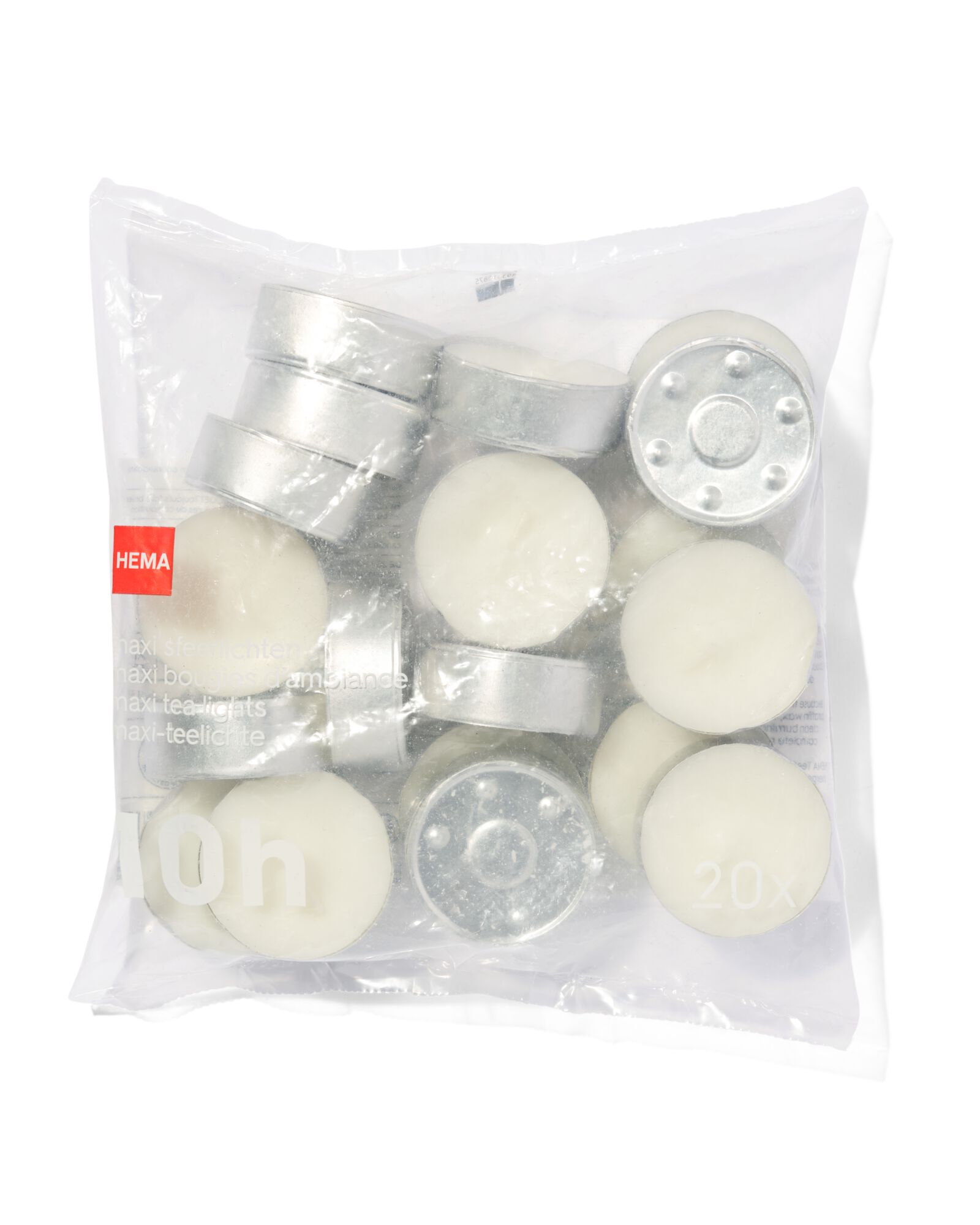 Maxi-Teelichter 10 Brennstunden - 20 St&uuml;ck - 13500065 - HEMA