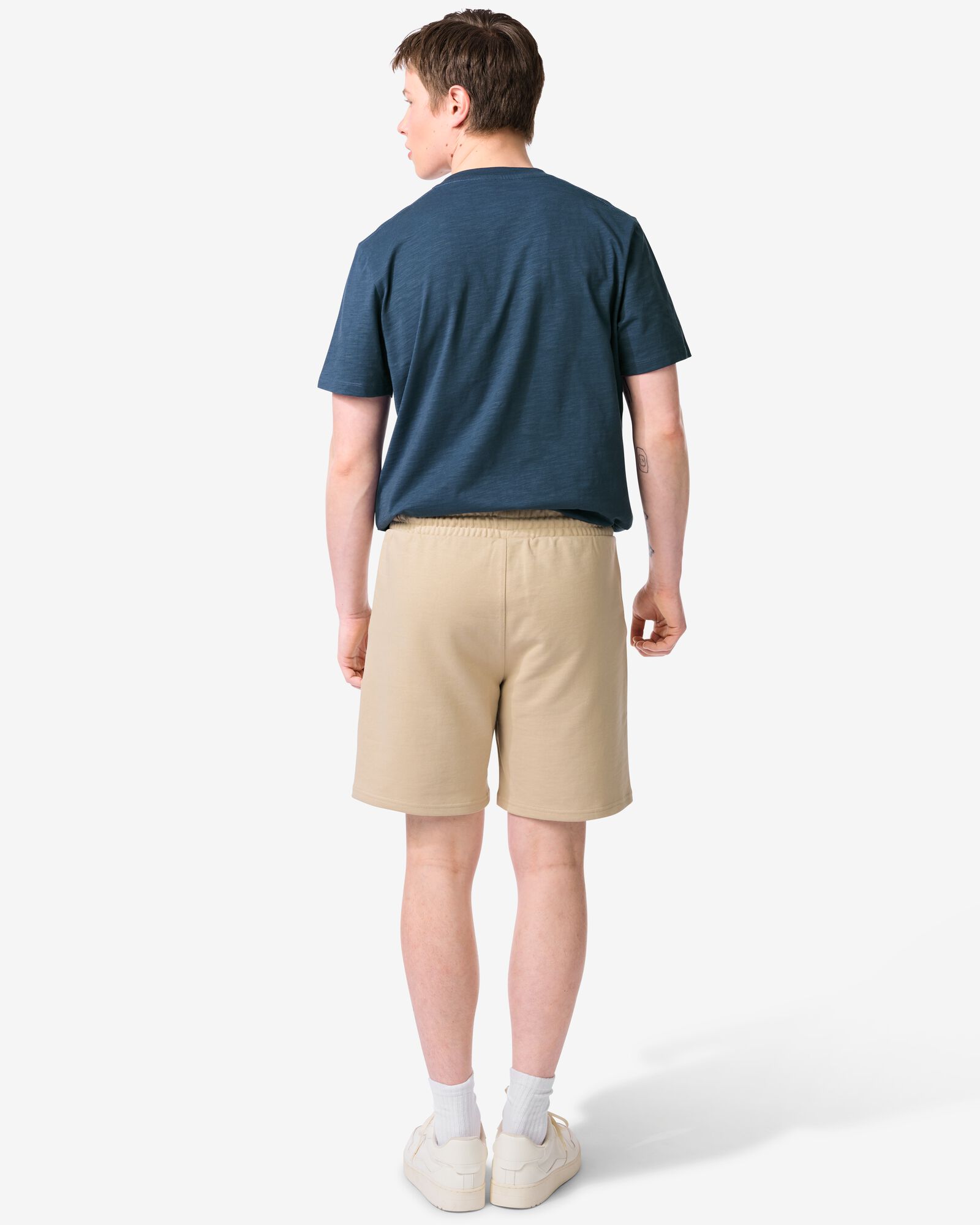 short sweat coupe droite homme beige beige - 2109970BEIGE - HEMA