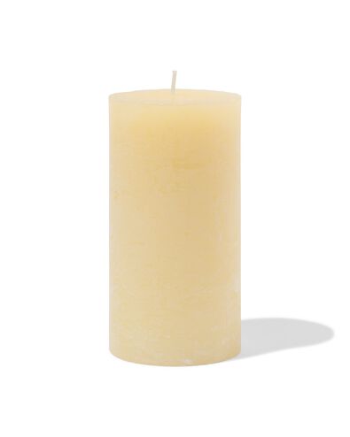 rustieke kaarsen lichtgeel lichtgeel - 1000028016 - HEMA