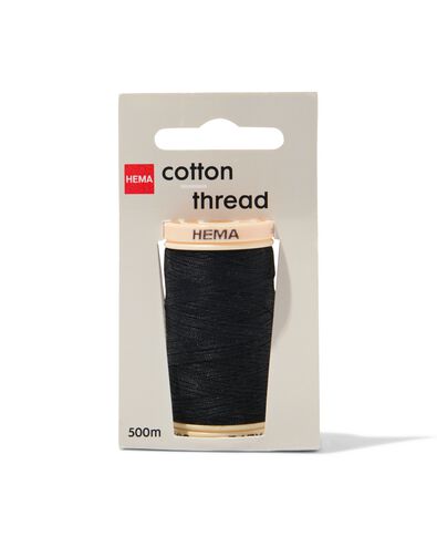 fil &agrave; coudre coton 500m noir - 1461502 - HEMA