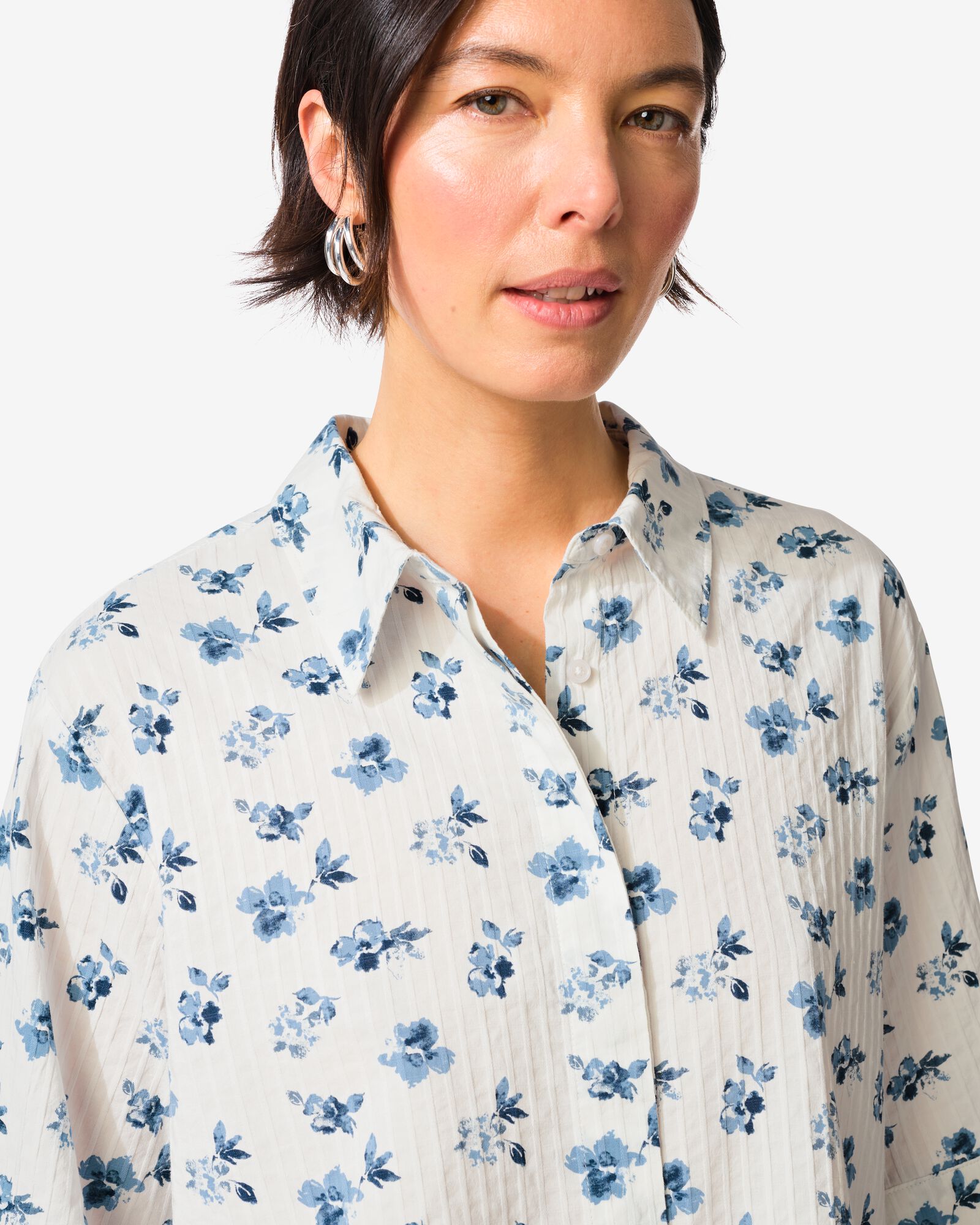 Bluse Sally Seersucker Blumen bunt bunt - 36208830MULTI - HEMA