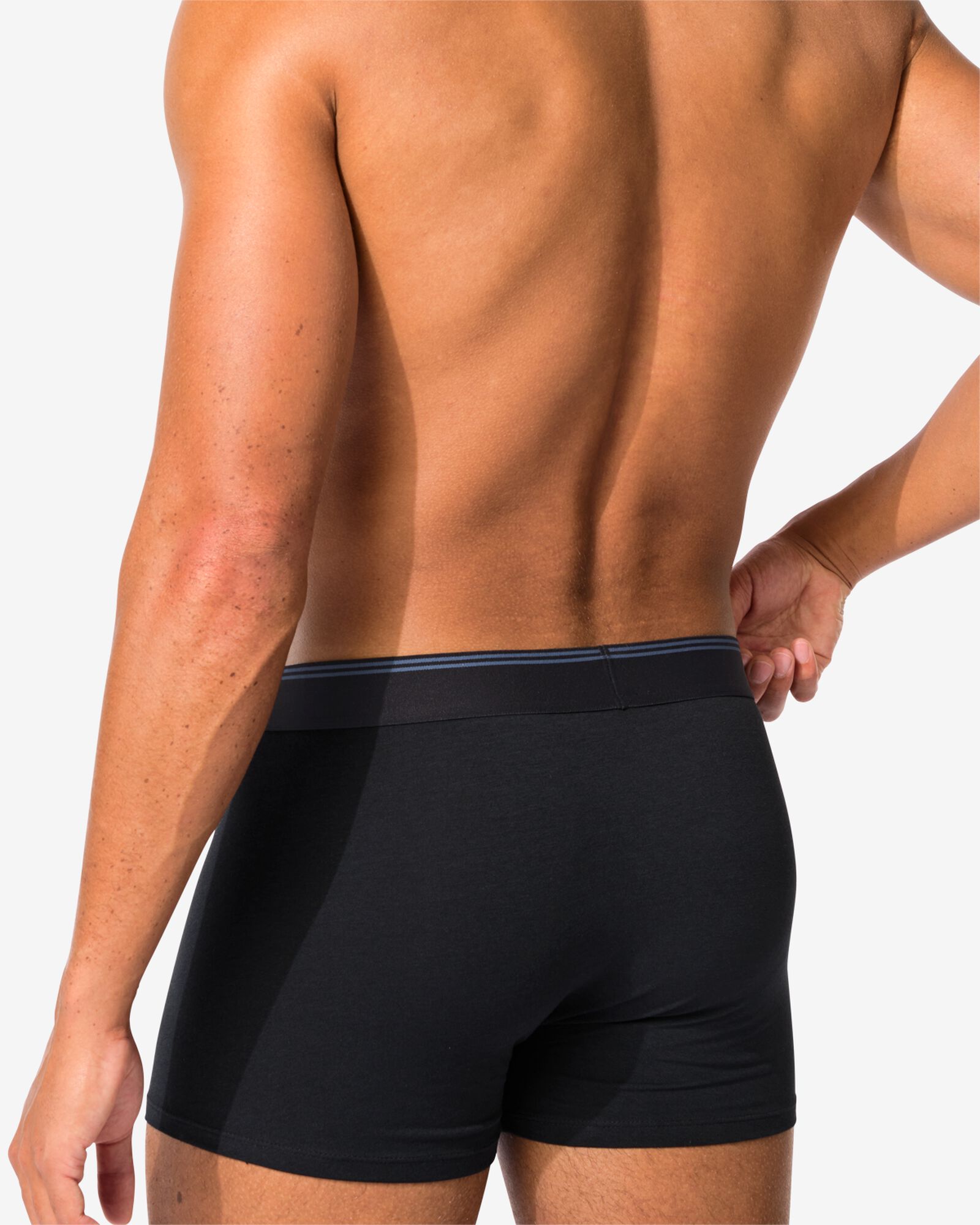 2 boxers homme mod&egrave;le court avec bambou noir - 1000012117 - HEMA