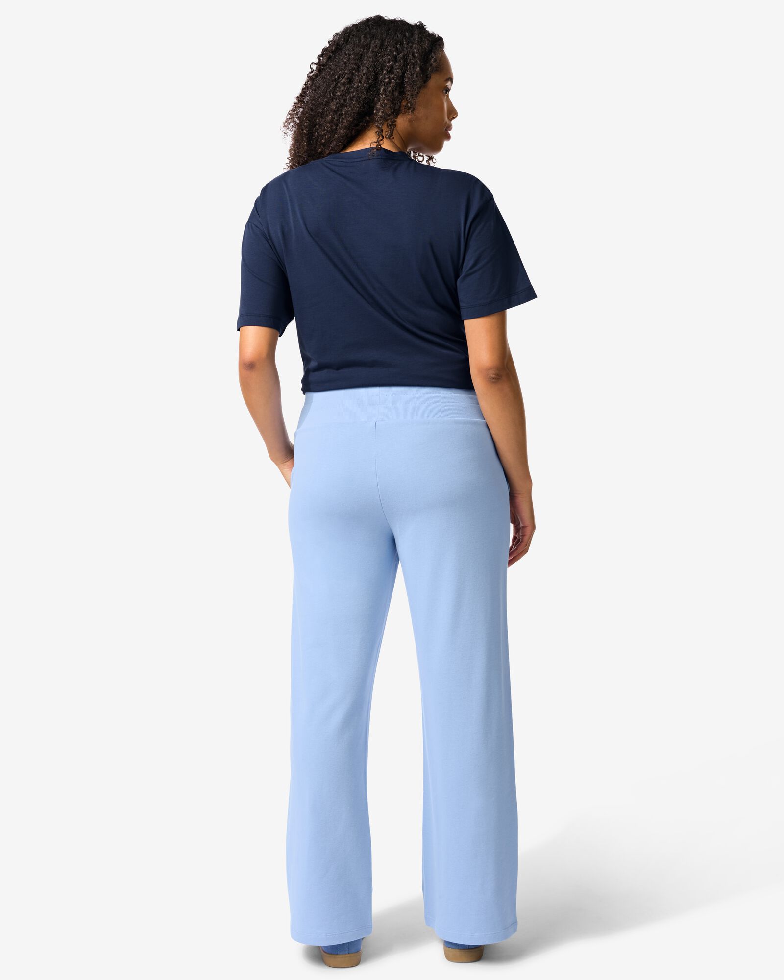 dames sweatbroek loose fit lichtblauw lichtblauw - 36000595LIGHTBLUE - HEMA