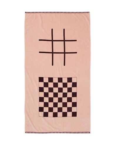Strandtuch mit Spiel, 180 &times; 100 cm, Baumwolle - 41800272 - HEMA