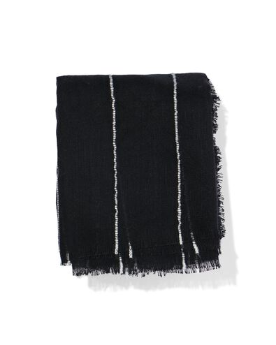 damessjaal 80x185cm strepen zwart-wit - 1760187 - HEMA