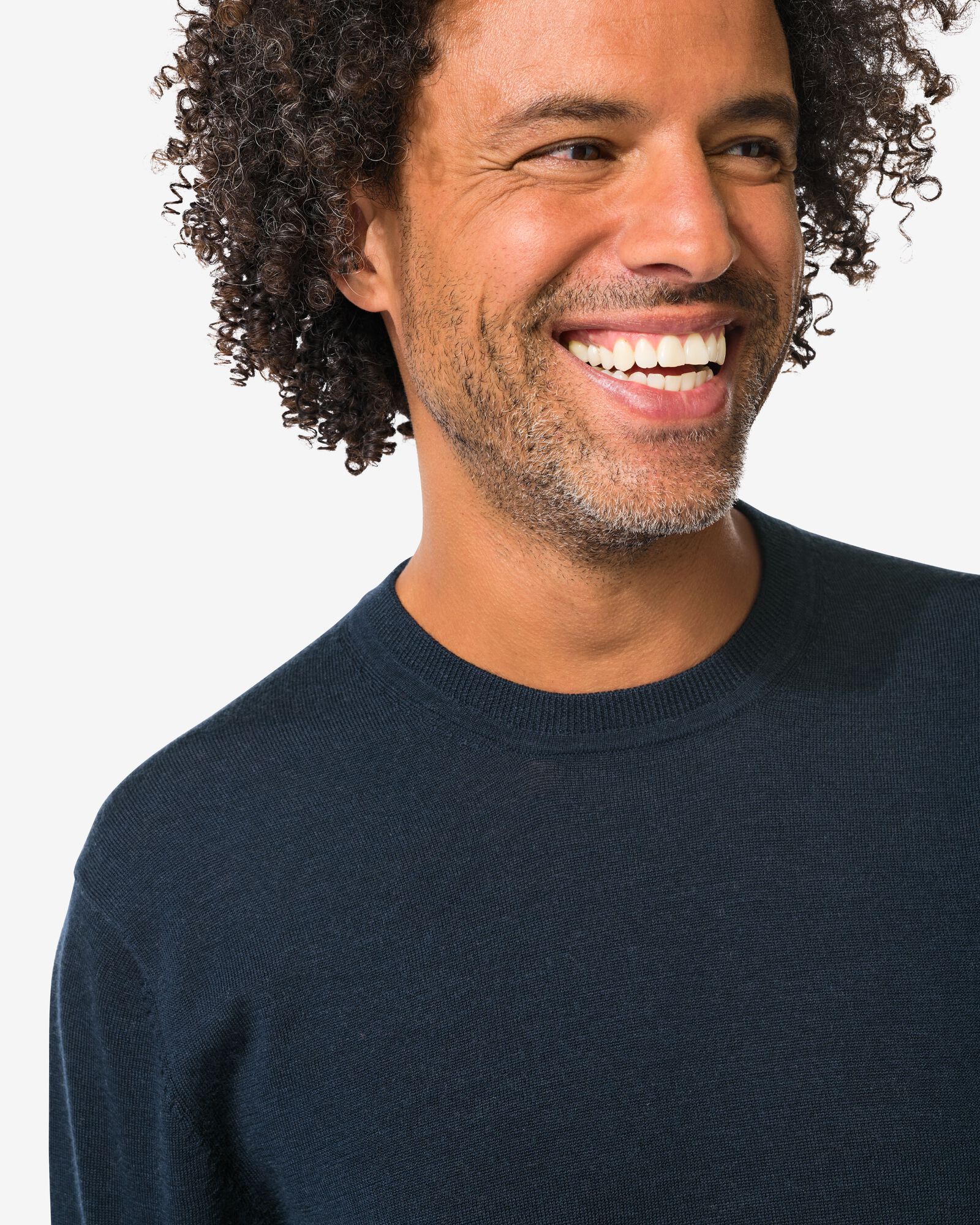 herentrui Nyck merinowol donkerblauw donkerblauw - 2129920DARKBLUE - HEMA