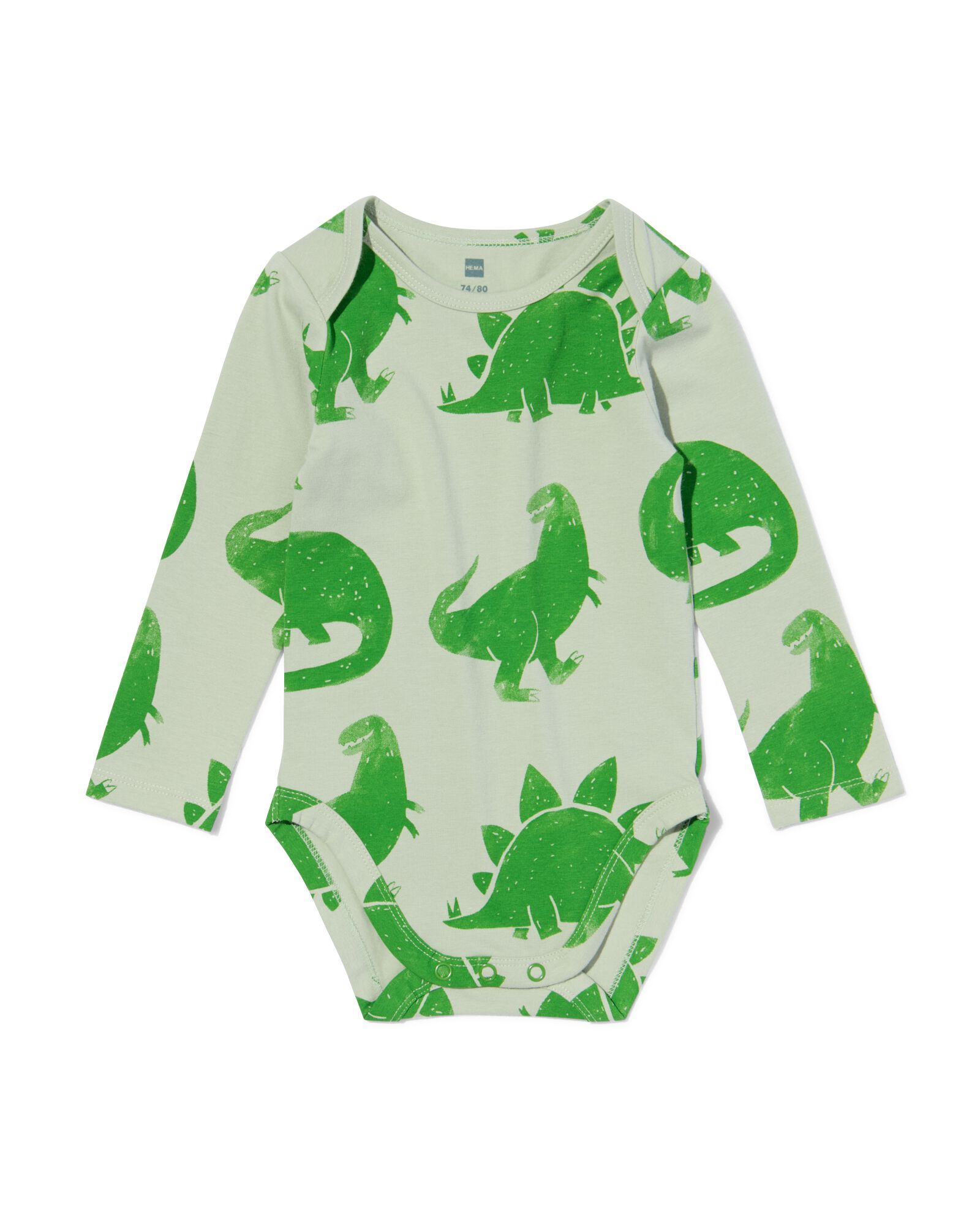 body coton bio extensible avec dino vert - 33312030GREEN - HEMA
