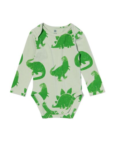 body coton bio extensible avec dino vert - 33312030GREEN - HEMA