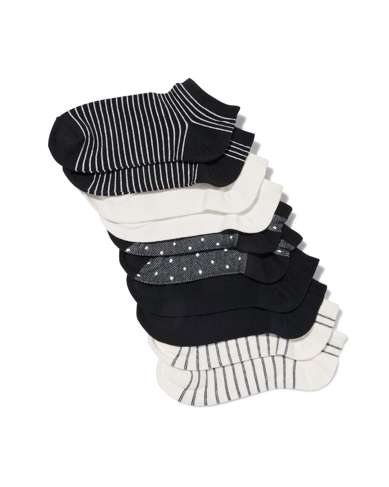 5 paires de chaussettes femme avec du coton noir - HEMA