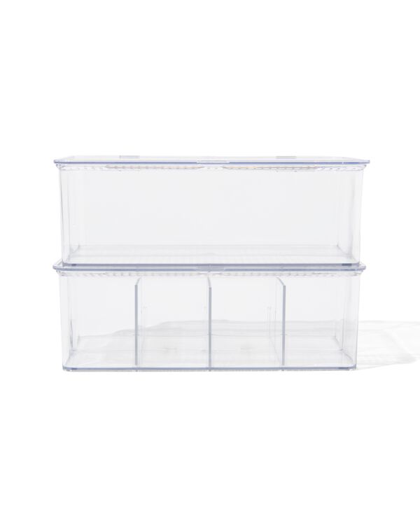 opbergdozen met deksel en divider - 2 stuks - 39800032 - HEMA