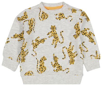 Baby-Sweatshirt, Leoparden graumeliert - 1000024423 - HEMA