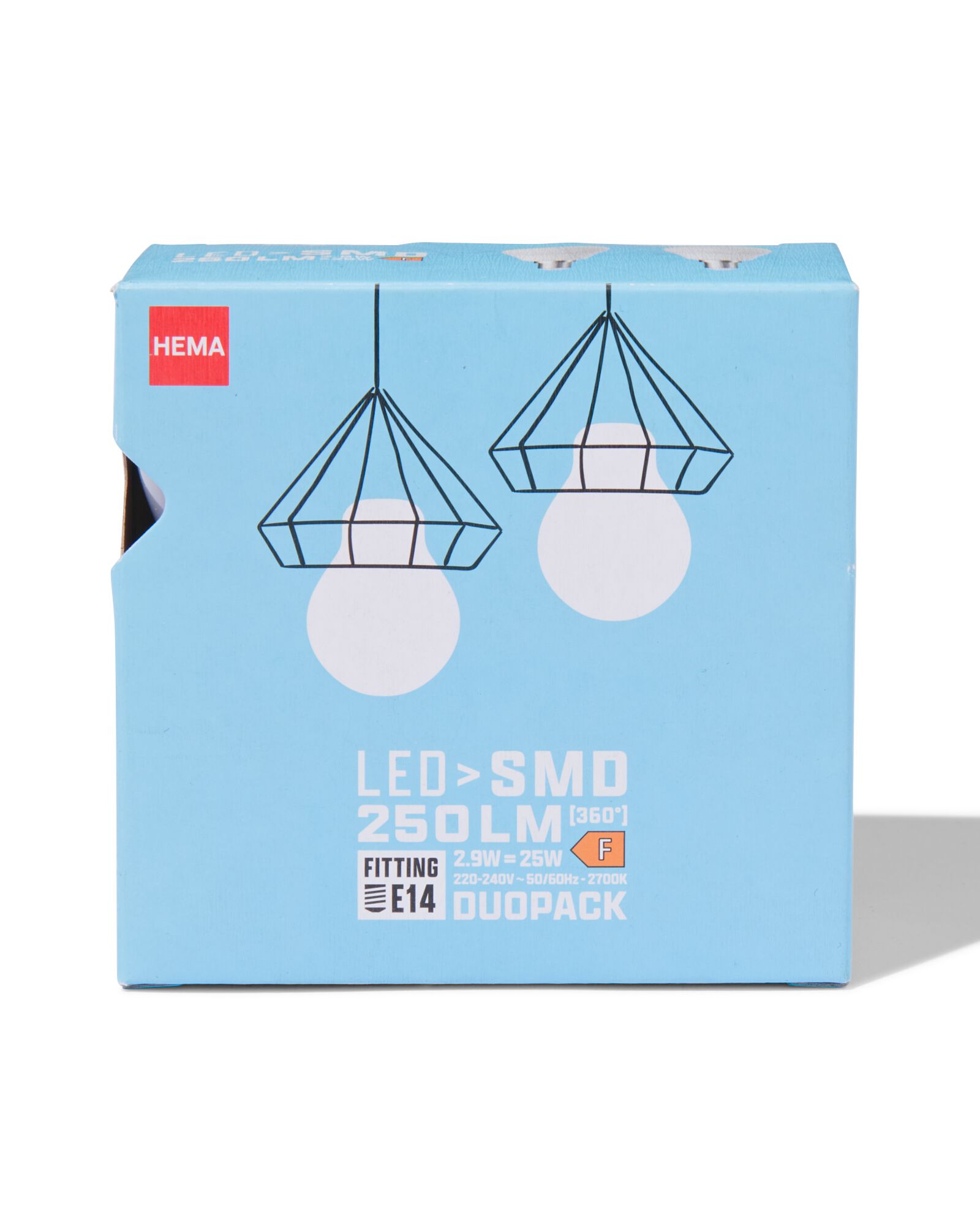 led kogel smd E14 2.9W 250lm - 2 stuks - 20000042 - HEMA