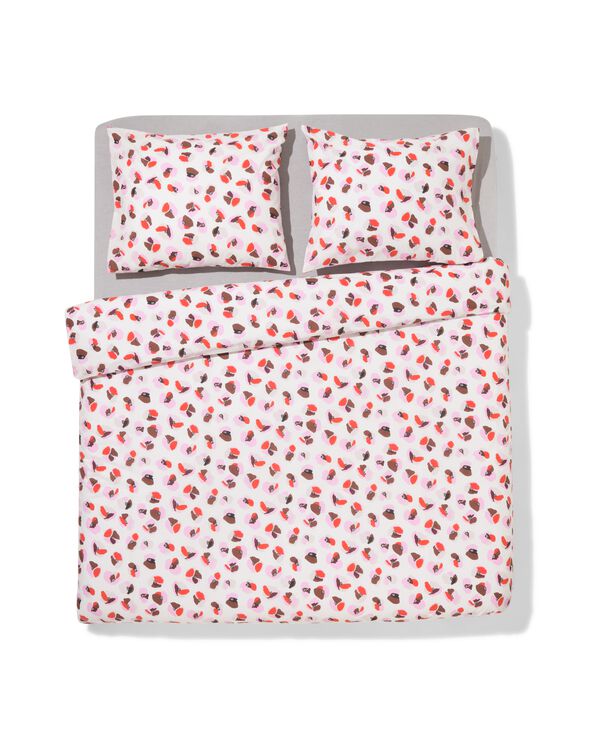 dekbedovertrek 200x200/220cm zacht katoen bloemen - 5700235 - HEMA