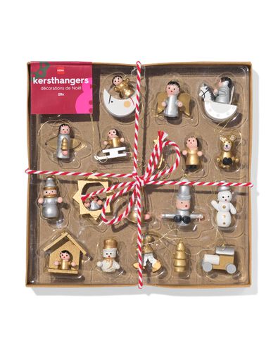 kersthangers hout - 20 stuks - 25105730 - HEMA