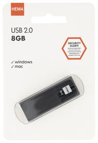 Clé USB 2.0 8Go noir - 39540001 - HEMA