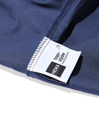 drap-housse 140x200cm coton doux bleu fonc&eacute; - 5160029 - HEMA