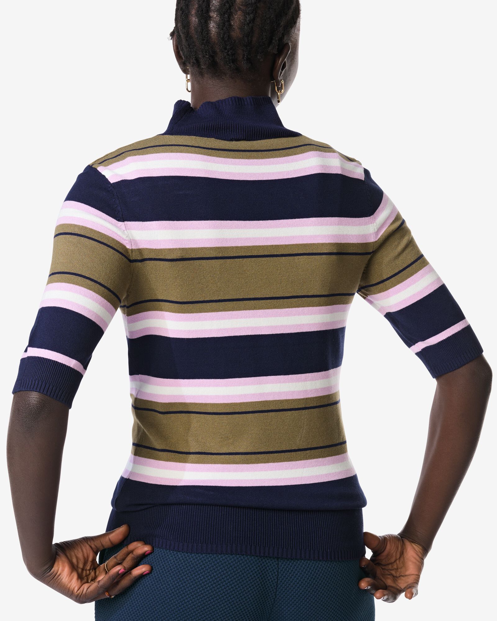 pull femme Lily femme maille fine rayures multi multi - 36302780MULTI - HEMA