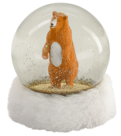 sneeuwbol glas met beer Ø10cm - 61160048 - HEMA