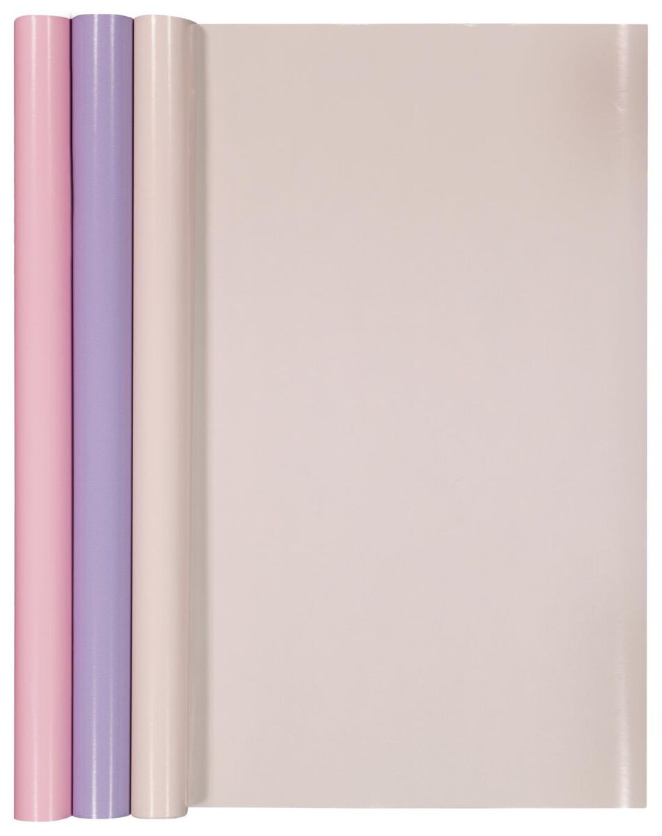 3er-Pack Bucheinschlagpapier, rosa/violett - 14590259 - HEMA