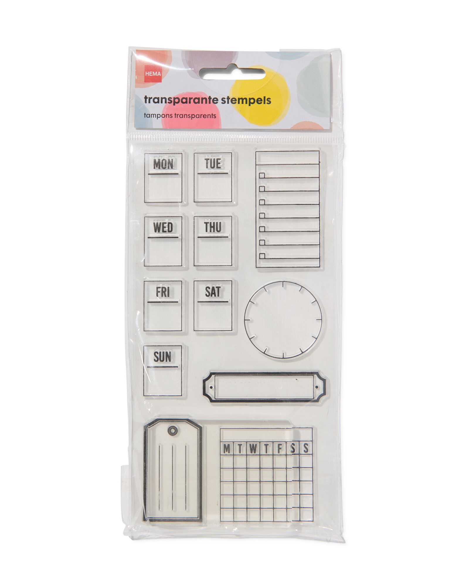 tampons transparents avec bloc en acrylique - 14425209 - HEMA