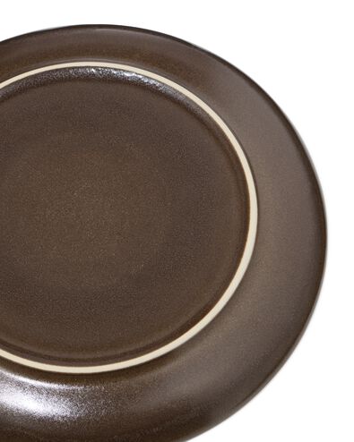 dinerbord ⌀26cm Puur reactief glazuur donkerbruin - 9650400 - HEMA