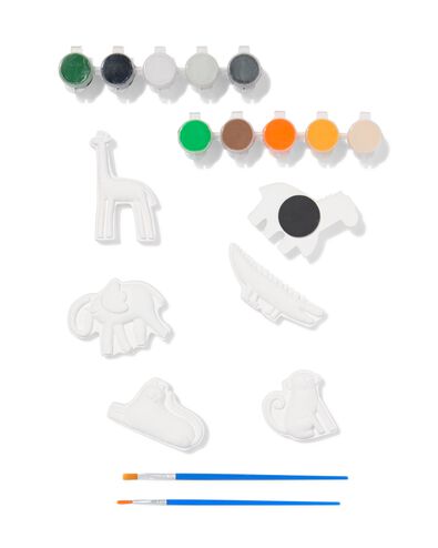 gips magneetset wilde dieren 6-delig - 15900367 - HEMA