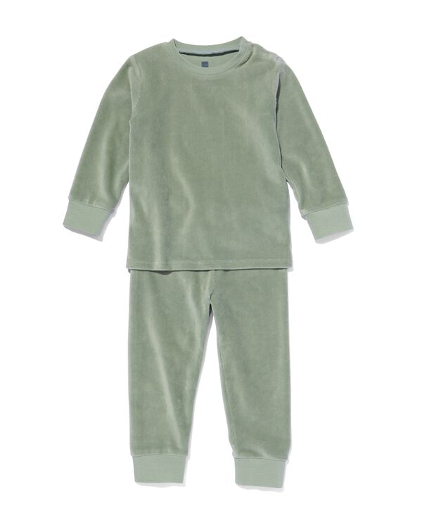 pyjama bébé velours côtelé vert clair vert clair - 33397520LIGHTGREEN - HEMA