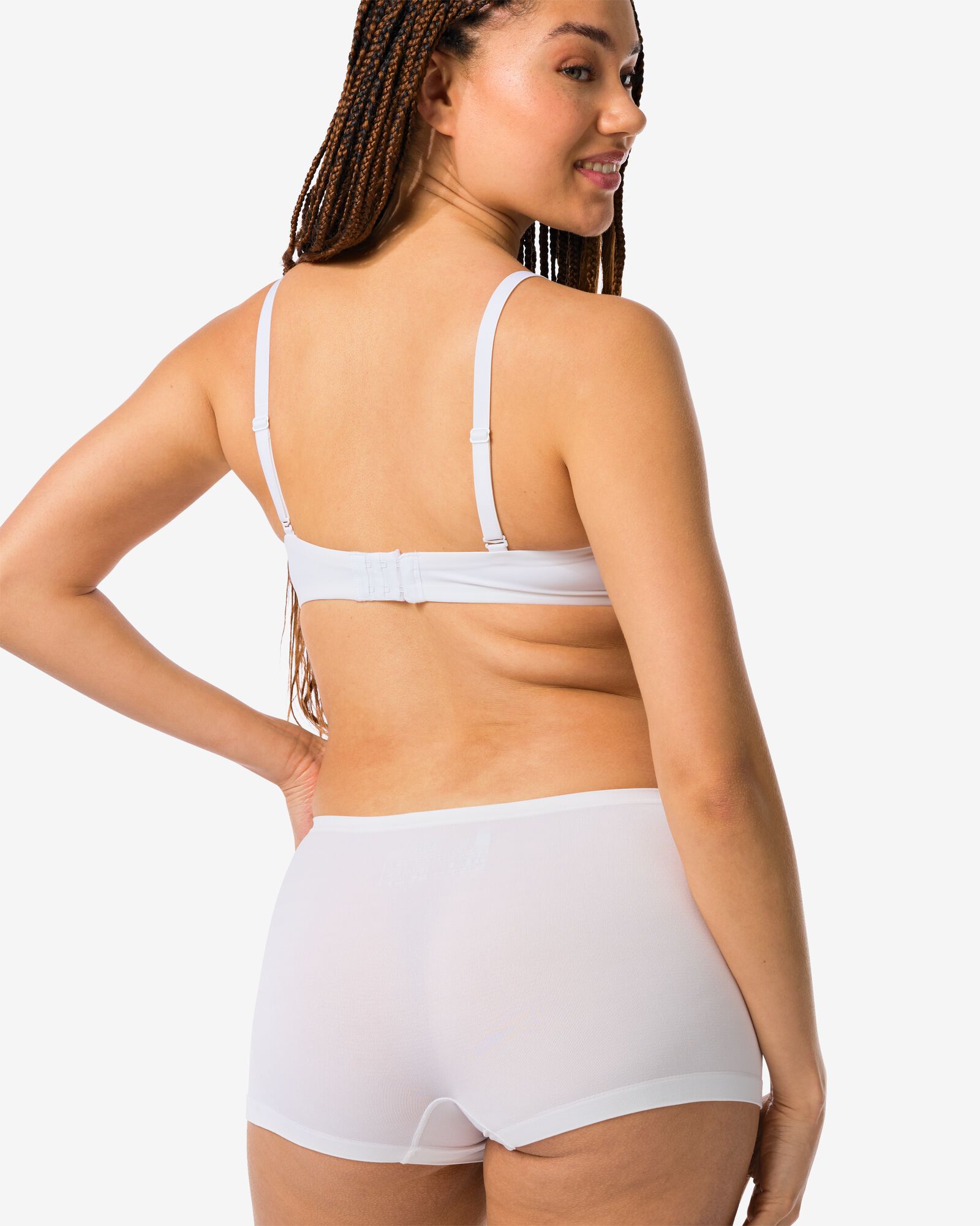 damesboxer naadloos micro wit - 1000002259 - HEMA