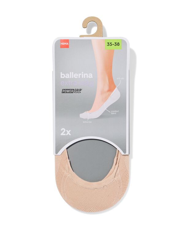 damesfooties naadloos  - 2 paar naturel naturel - 4050160NATURAL - HEMA