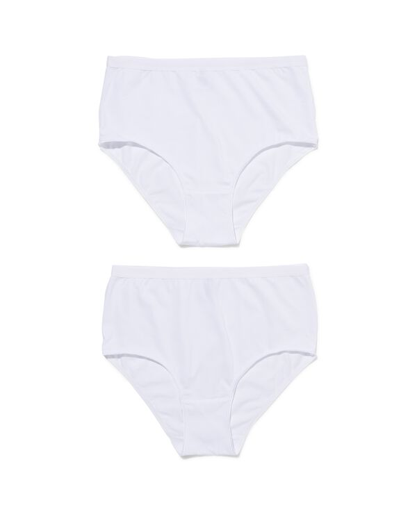 2er-Pack Damen-Taillenslips, Baumwolle/Elasthan wei&szlig; wei&szlig; - 1000030327 - HEMA