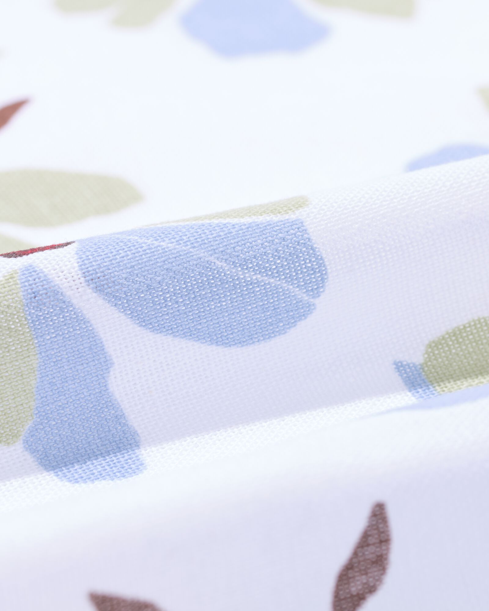 Tischdecke XL 320 x 145 cm Baumwolle, Blumen, gr&uuml;n-blau - 5300084 - HEMA