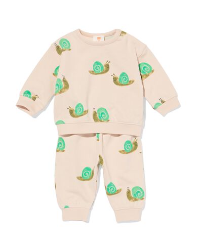 Newborn-Bekleidungsset, bequeme Passform, aus Jersey mit Tieren ecru ecru - 33445420ECRU - HEMA