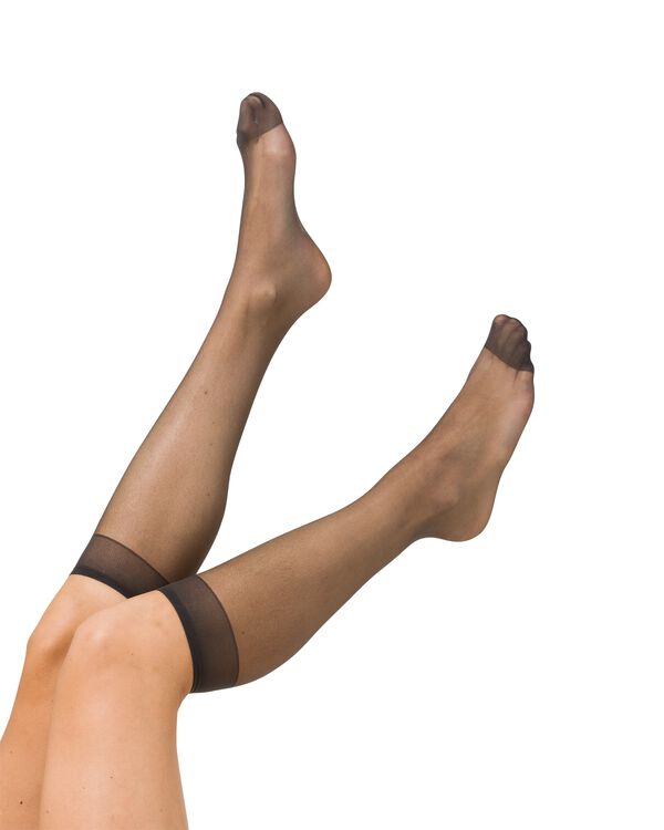 3&nbsp;paires de mi-bas brillants 20&nbsp;deniers anthracite anthracite - 1000000764 - HEMA