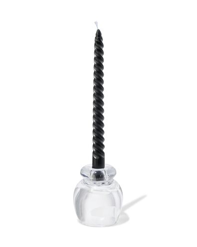 kandelaar 8.5x10cm glas transparant - 13325065 - HEMA