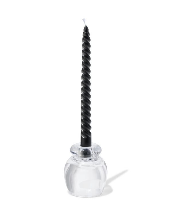 kandelaar 8.5x10cm glas transparant - 13325065 - HEMA