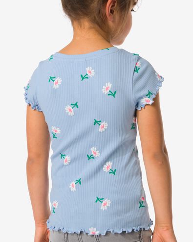 t-shirt enfant avec côtes bleu bleu - 30836206BLUE - HEMA