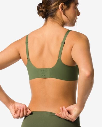 soutien-gorge pr&eacute;form&eacute; sans armatures et sans coutures  vert fonc&eacute; vert fonc&eacute; - 21805535DARKGREEN - HEMA